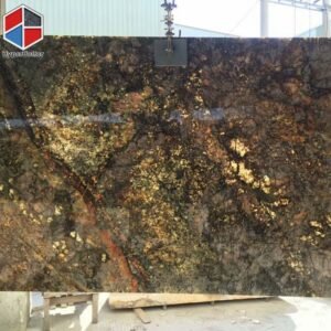 Backlit brown onyx slab