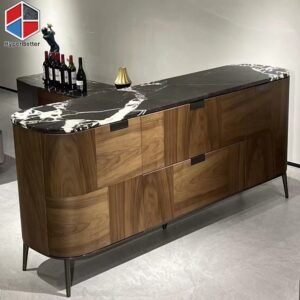 Black Marble Top Sideboard
